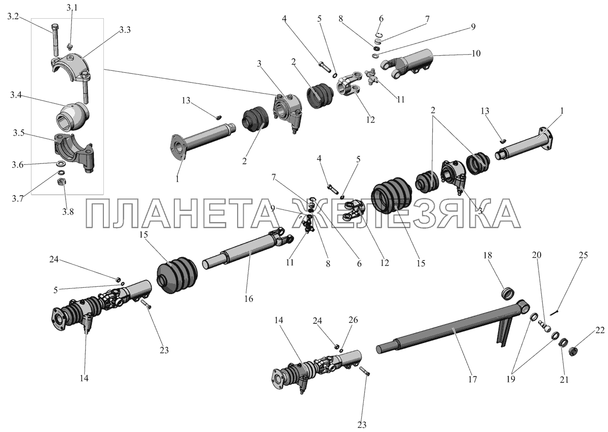 Валы (с июля 2000г.) МАЗ-152 (2011)